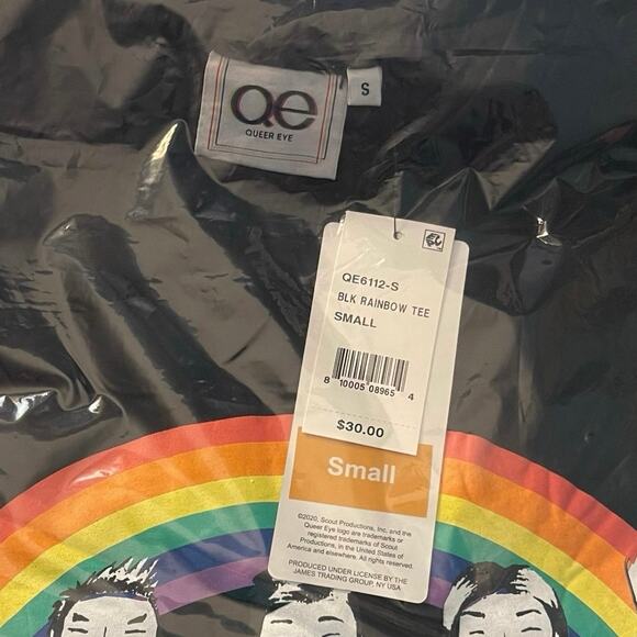 Queer Eye For The Straight Guy Graphic T-Shirt Black Choose Kindness Rainbow S - Picture 3 of 4